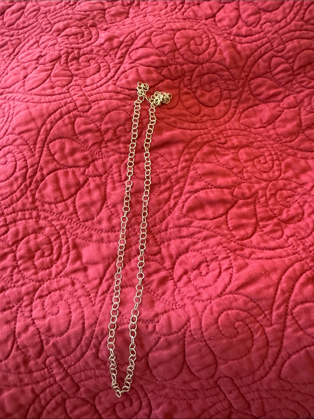 Argento Vivo Gold Link Necklace with Open Circle Chain